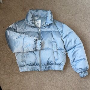 Abercrombie & Fitch Light Blue Puffer Jacket
